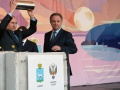 Путин заложил капсулу в основание футбольной арены, которую построят к ЧМ по футболу 2018 года.